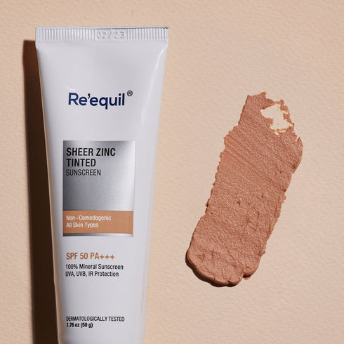 Re'equil Sheer Zinc Tinted Mineral Sunscreen SPF 50 PA+++ 50g